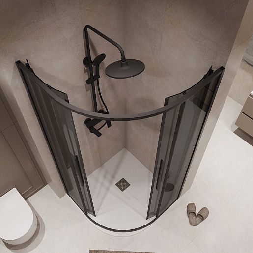 Niagara Душевой уголок Nova 80x80 NG-2825-34BLACK – картинка-5